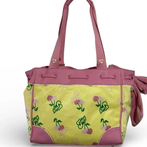 Juicy Couture Yellow Iris Multi Retro Cherry Gelato Tote Daydreamer Bag NEW NWT - Picture 14 of 15